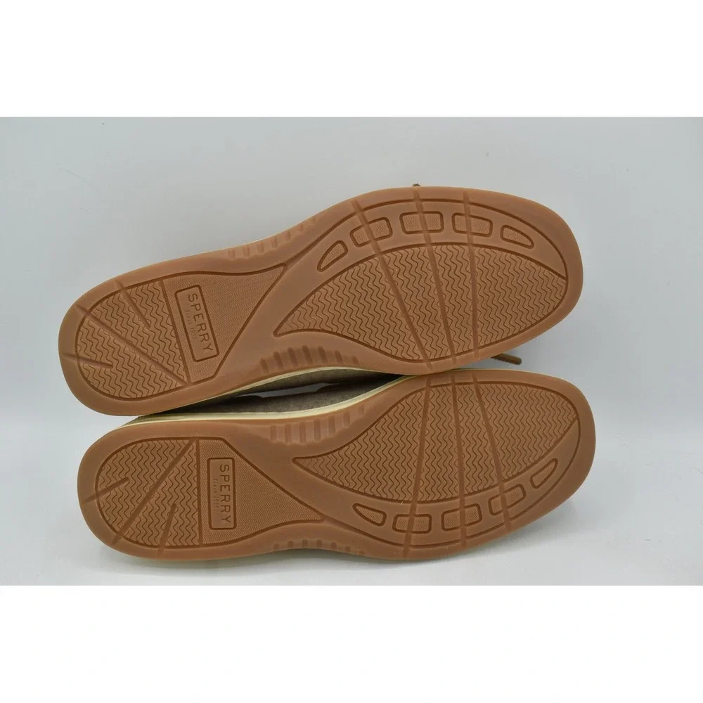 Sperry Women 9.5 Angelfish Grey Slip On Faux Fur Lined Boat Shoe Coquette Preppy